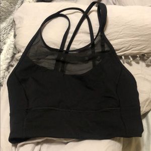 Black lululemon mesh sports bra